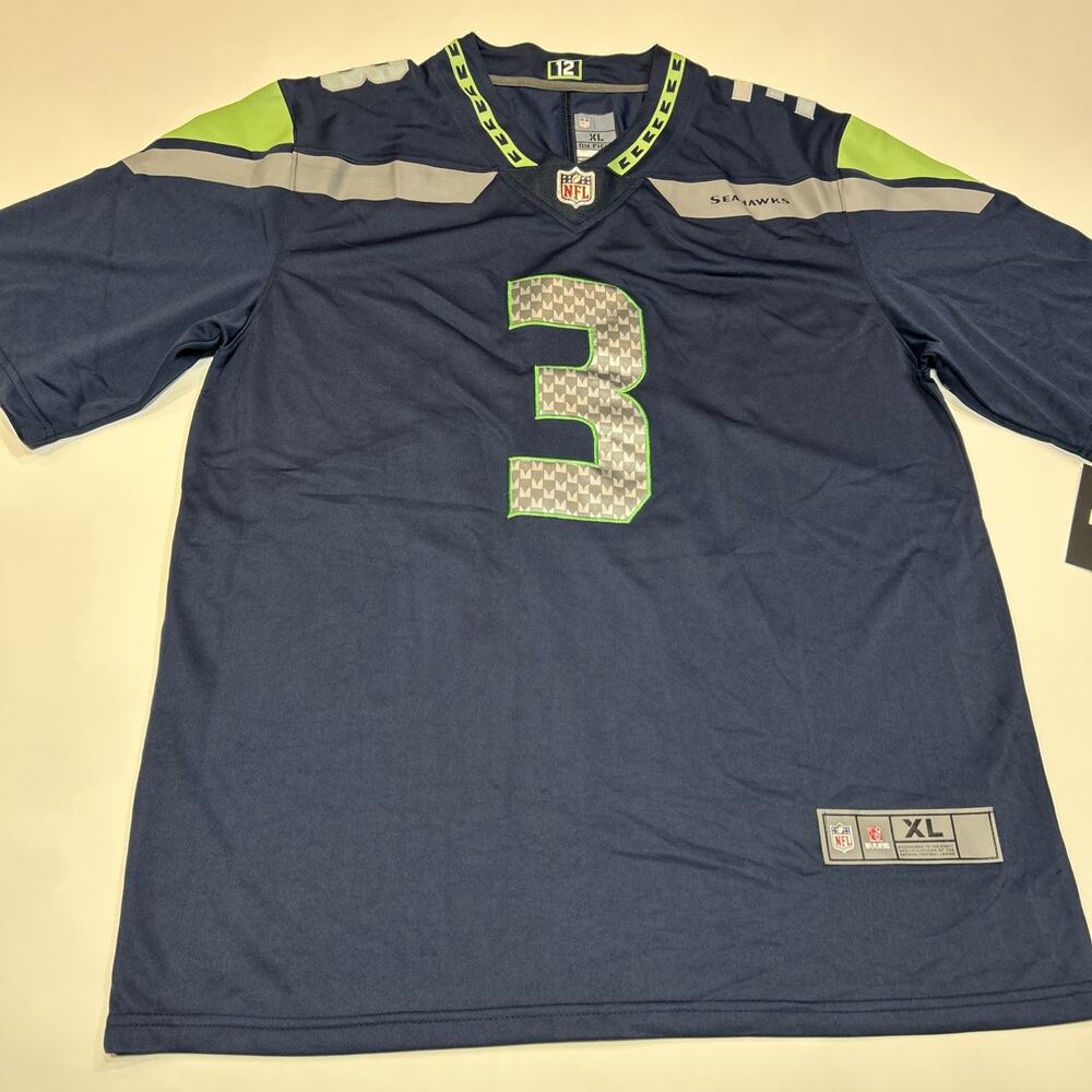 Seattle Seahawks Mens Jersey Size XL Extra Large Russell Wilson NFL Football - Picture 12 of 16